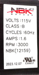 Blower Assembly 1/18 HP 115V A157 – Replaces Fasco A157 Packard 66005 – NBK-12159