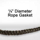 1/4" High-Temperature Rope Gasket | By the Foot