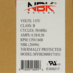 Blower Motor 115V | NBK-20496