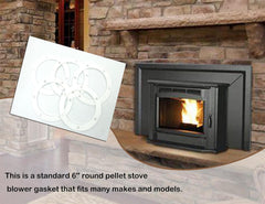 6" Round Pellet Stove Gasket – Single | Exhaust & Combustion Blower | 2100J