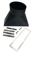 Black Bart Steel Transition Stack | 14" x 4" to 8" Round | Part #9BBS2