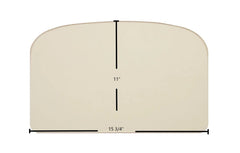Breckwell SWC21 Door Glass Replacement – 15 3/4" x 11" Archtop High-Temperature Ceramic Glass Panel (892342)