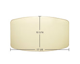 Avalon Rainier / Pendleton Door Glass Replacement – 17 1/8" x 10 3/16" Arched High-Temperature Ceramic Glass Panel (250-00595 / 994-0034)