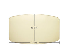 Avalon Rainier / Pendleton Door Glass Replacement – 17 1/8" x 10 3/16" Arched High-Temperature Ceramic Glass Panel (250-00595 / 994-0034)