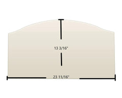 BIS Panorama Door Glass Replacement – 23 11/16" x 13 3/16" Archtop High-Temperature Ceramic Glass Panel (BI-07)