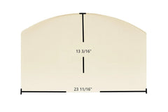 BIS Traditions CE / Montecito Single Door Glass Replacement – 23 5/8" x 13 3/16" Archtop High-Temperature Ceramic Glass Panel (SR2222-01)