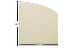 BIS Ultra / Victorian / Contemporary Double Door Glass Replacement – 12 3/16" x 14 5/8" Archtop High-Temperature Ceramic Glass Panel (PR-SR-1823B, PR-SR1788D, PR-SR1818D)