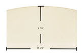 Blue Ridge Small Single Door Glass Replacement – 15 5/8" x 9 7/8" Archtop High-Temperature Ceramic Glass Panel (7GBRS)