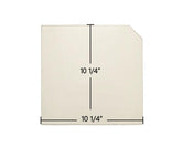 Alaska Wood Stove Replacement Glass – 10 1/4" x 10 1/4" Square with Corner Cut (Part #B09BBFR24Z)