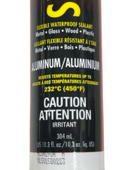 Aluminum Silicone Sealant – KK0201 | 10.3 oz Caulking Tube | Flexible & Waterproof | High Temp Rated to 450°F (232°C) | For Metal, Glass, Wood & Plastic