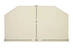 Aurora 7GASDO-2 Arch Door Glass Replacement – 16" x 9" Ceramic Panel