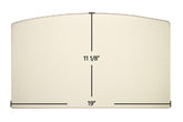 Bayard 32 Door Glass Replacement – Archtop High-Temperature Ceramic Glass Panel | 19" x 11 1/8"