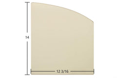 BIS Montecito Estate Double Door Glass Replacement – 13 3/16" x 14" Archtop High-Temperature Ceramic Glass Panels (R2356G Left / SR2356D Right)