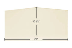 Blue Ridge Insert 7GBRL Door Glass Replacement – 20" x 10 1/2" Archtop High-Temperature Ceramic Glass Panel (7GBRL)