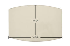 Breckwell P24FS, P24 Blazer, P24FS Blazer Door Glass Replacement – 14 7/8" x 10 1/4" Archtop & Archbottom High-Temperature Ceramic Glass Panel (C-D-030)