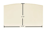 Brunco Hearthglow Archtop Door Glass Replacement – 8 3/8" x 6 3/8" High-Temperature Ceramic Glass Panel (1B5255-A)