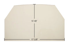 Buck 26000-C, 27000-C Archtop Door Glass Replacement – 17 3/8" x 9 7/8" High-Temperature Ceramic Glass Panel (Buck26000-CArch)