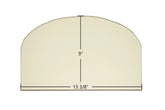 Cast Heat Door Glass Replacement – 13 3/8" x 9" Archtop High-Temperature Ceramic Glass Panel (Cast-Heat)