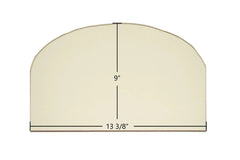Cast Heat Door Glass Replacement – 13 3/8" x 9" Archtop High-Temperature Ceramic Glass Panel (Cast-Heat)