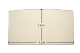 Century FW300010, Steel 224, Steel 30007 Archtop Door Glass – 17 5/16" x 9 9/16" High-Temperature Ceramic Glass Panel (S31141-1)