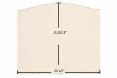 BIS Panorama Door Glass Replacement – 23 1/2" x 19 15/16" Archtop High-Temperature Ceramic Glass Panel (PR-VC03)