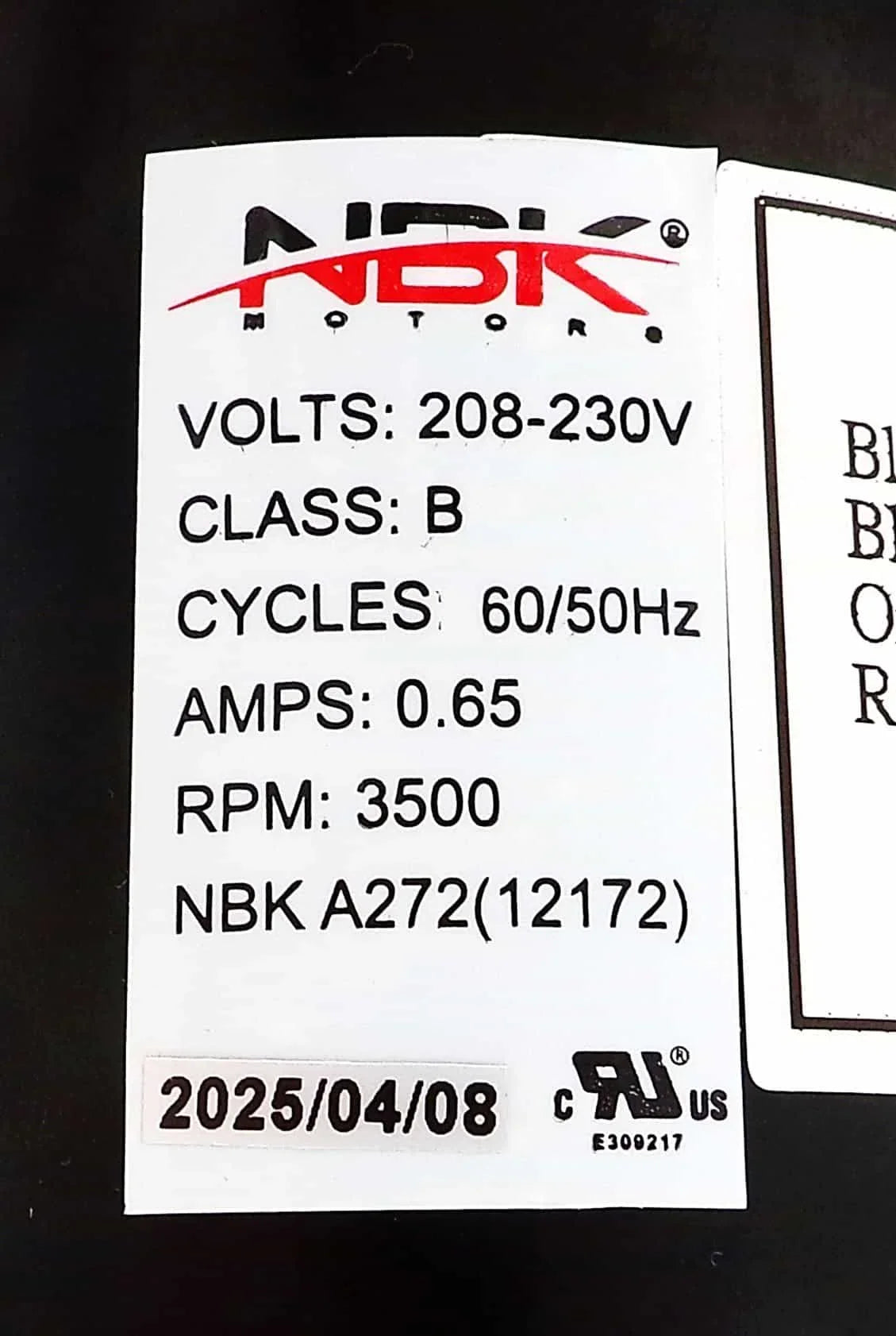 Blower Motor 208–230V A272 – Replaces Fasco A272 Trane Kit02590 – NBK-12172