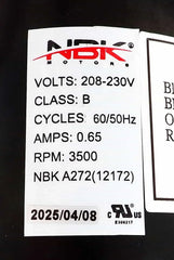 Blower Motor 208–230V A272 – Replaces Fasco A272 Trane Kit02590 – NBK-12172