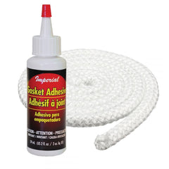 1" Rope Gasket Kit – 10 ft | Includes High-Temp Adhesive | Graphite-Coated Fiberglass Stove Door Seal