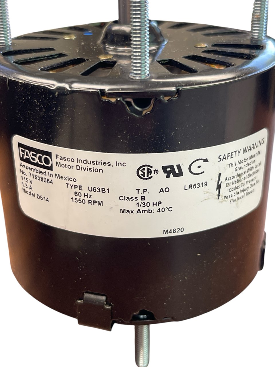 Centrifugal Motor 1M265 – 265 CFM 1-Speed Replacement Motor for Wood Stoves & Fireplace Blowers