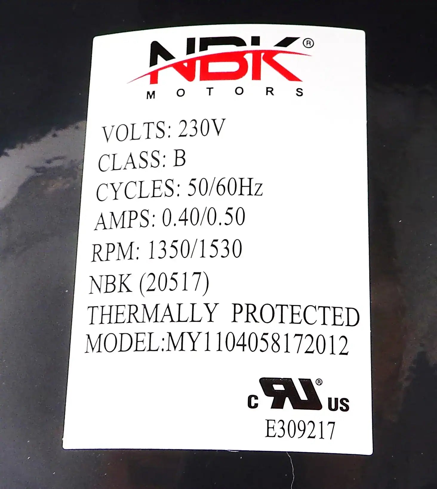 Blower Motor 230V– Replaces Dayton 1TDR8 | NBK-20517