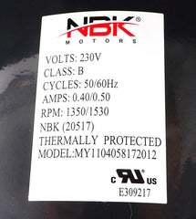 Blower Motor 230V– Replaces Dayton 1TDR8 | NBK-20517