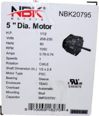 Condenser Motor 208/230V 1/12 Hp | NBK-20795