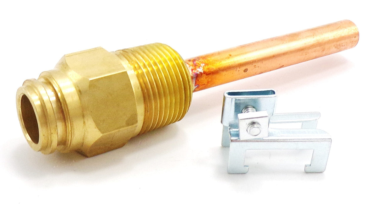 Aquastat Immersion Well 3/4 Inch with Clamp | Replaces Honeywell 121371B | NBK-20930K