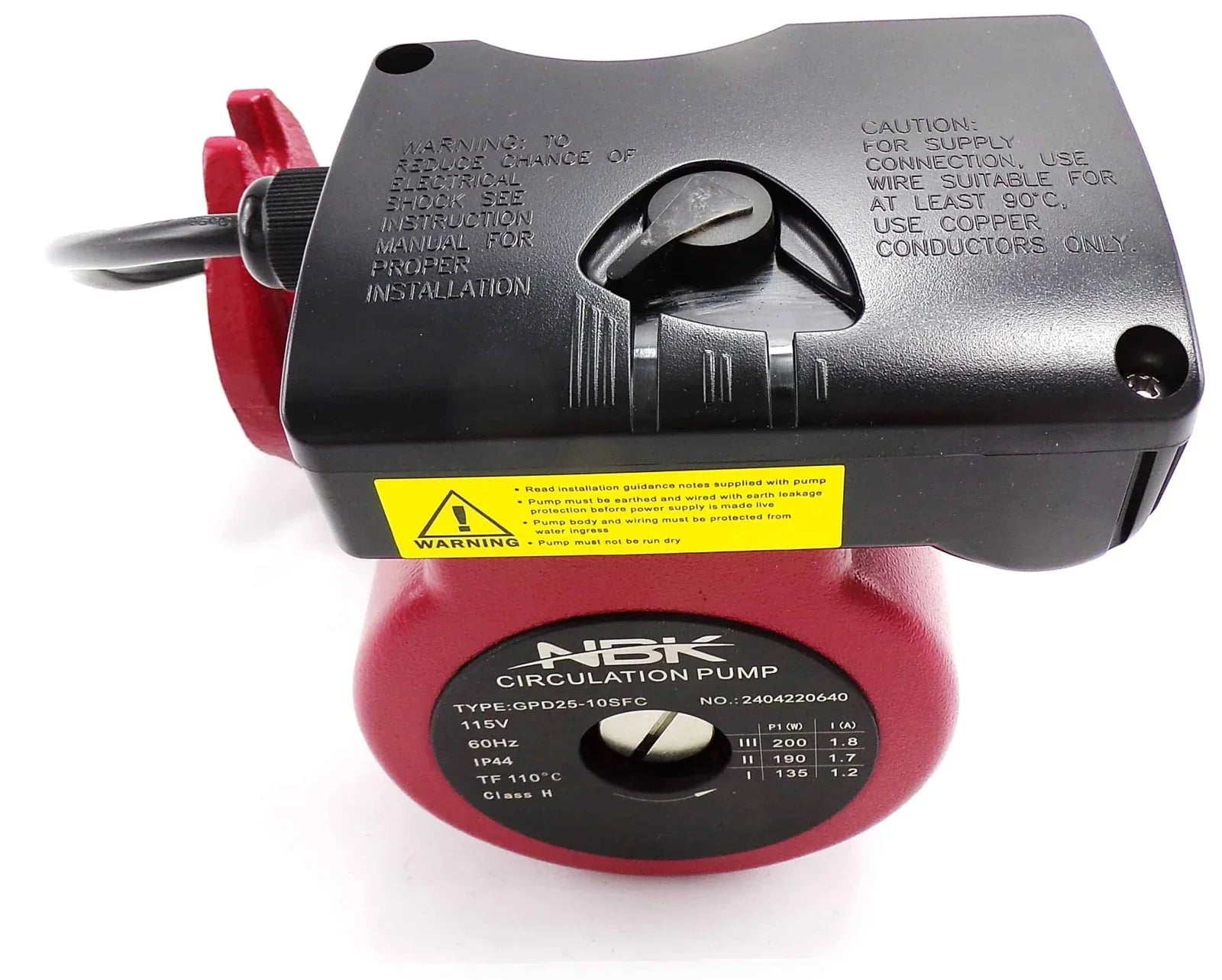 Circulator Pump 115V, 1/6 HP | 3-Speed | NBK-20941