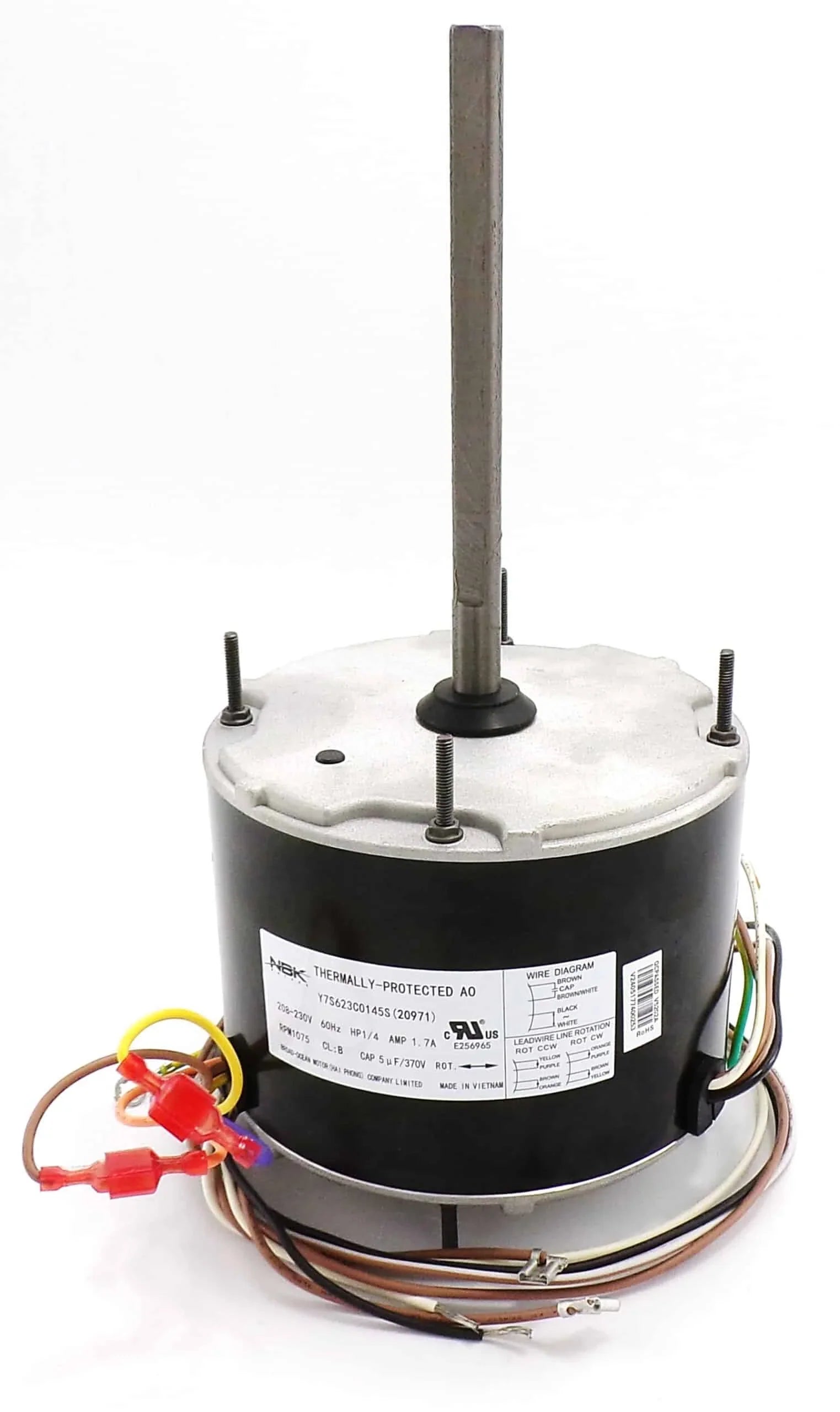 Condenser Motor 1/4 HP 208/230V 1075 RPM – Replaces Century FSE1026SV1 – NBK-20971
