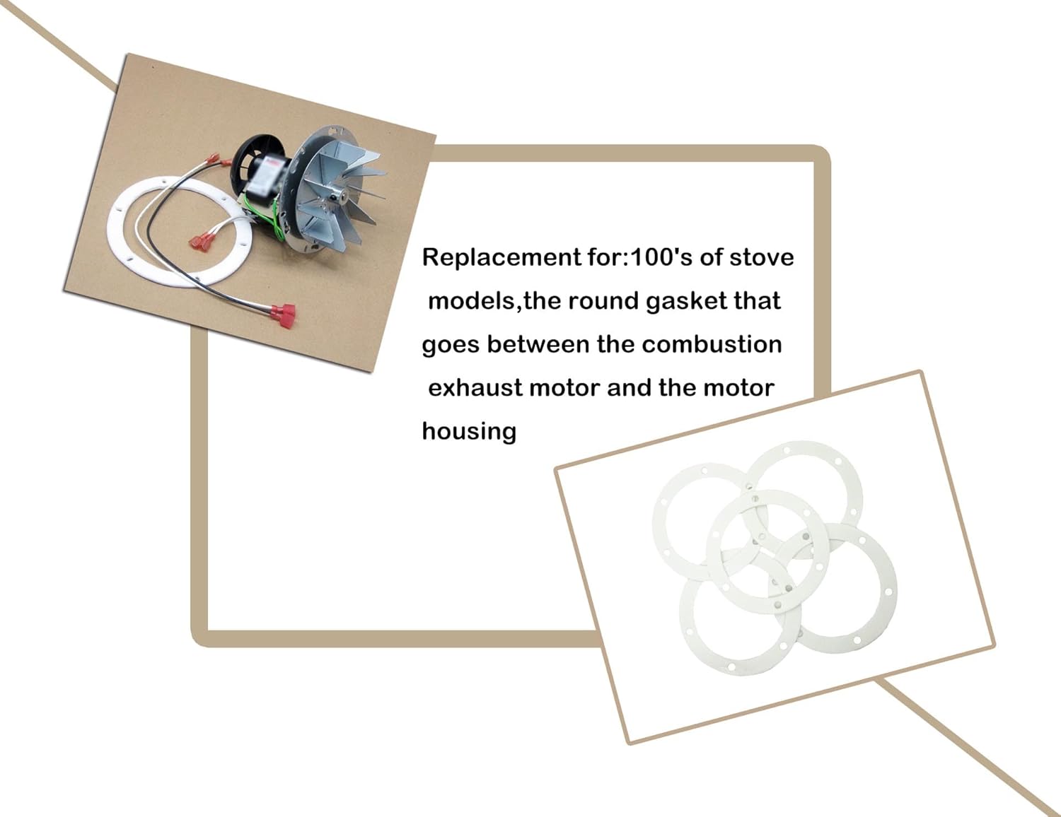 6" Round Gasket, Exhaust or Combustion Blower - 10 Pack, (2100X)