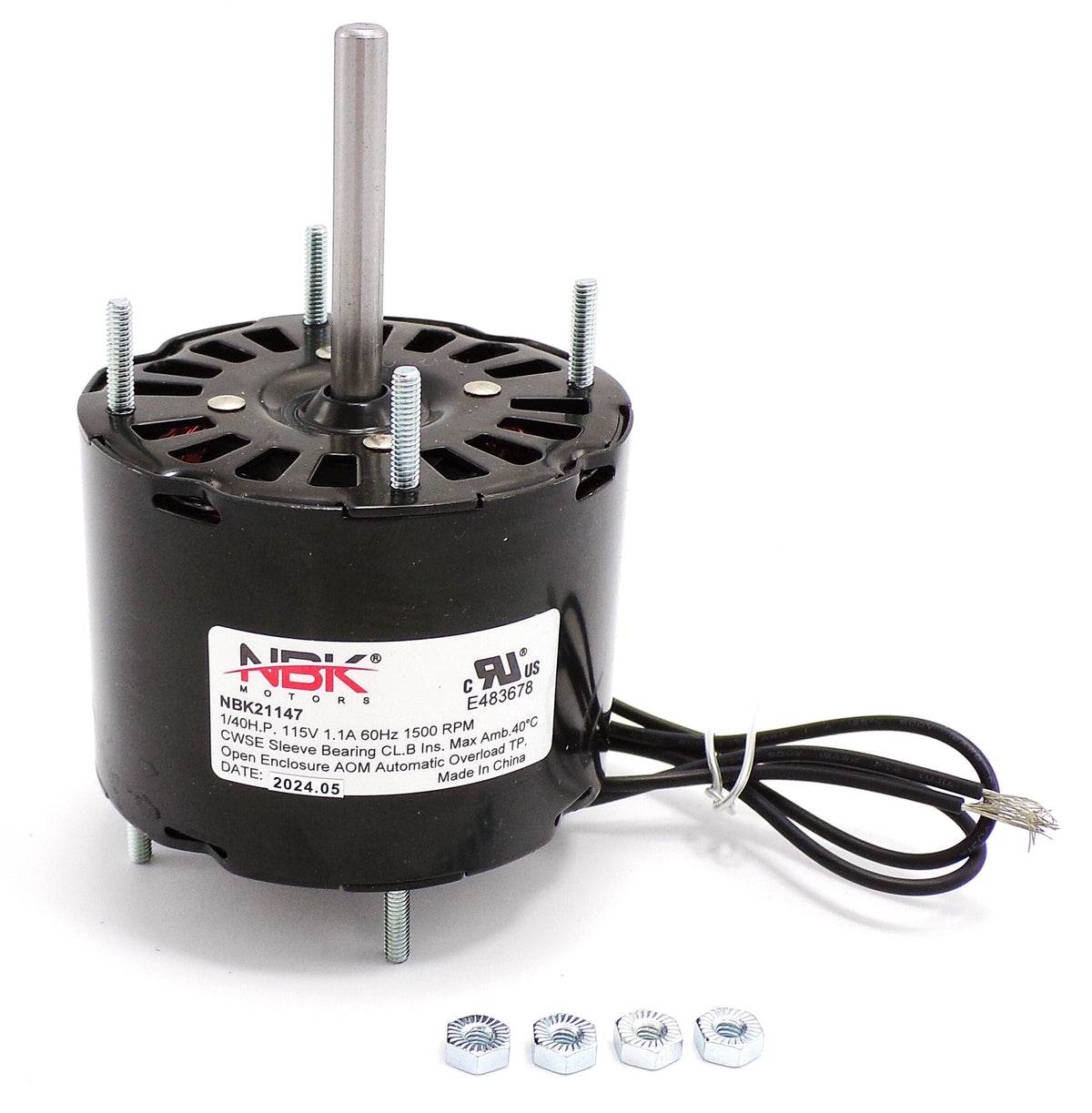 Ashley Left Side Blower Motor | 1/40 HP Clockwise 1-Speed Motor | Part #AY052713R (NBK 1M126-R)