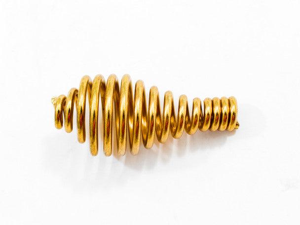 Brass Spring Handle | 3/8" x 2 1/2" | Cool-Touch Door Handle for Wood Stoves | Part #2SH38212B