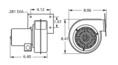 Centrifugal Blower Motor 1C160 – 160 CFM C-Frame Replacement for Wood & Pellet Stoves (Fasco 50755-D500)