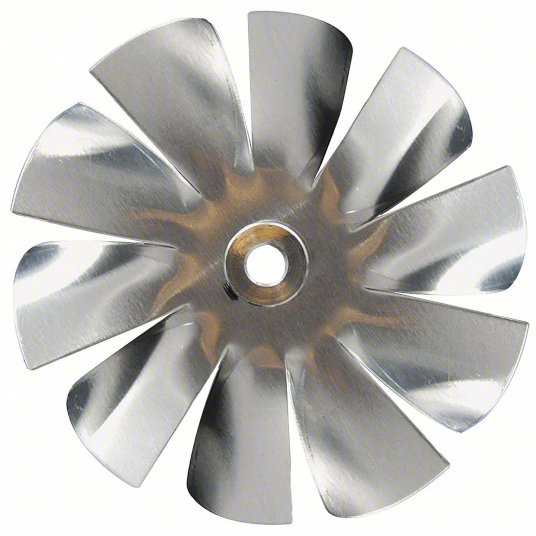 4" Metal Fan Blade – 1CFB4 | Clockwise (CW) Rotation | 1/4" Bore | 10-Blade Aluminum