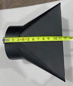 Black Bart Steel Transition Stack | 14" x 4" to 8" Round | Part #9BBS2