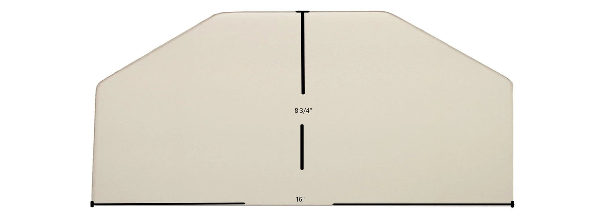 Aurora New Style Large Door Glass Replacement – 16" x 8 3/4" Archtop Ceramic Panel (7GASDN)