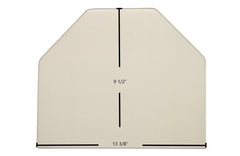 Aurora Door Glass Replacement – 13 3/8" x 9 1/2" Archtop Ceramic Panel (Aur-04)