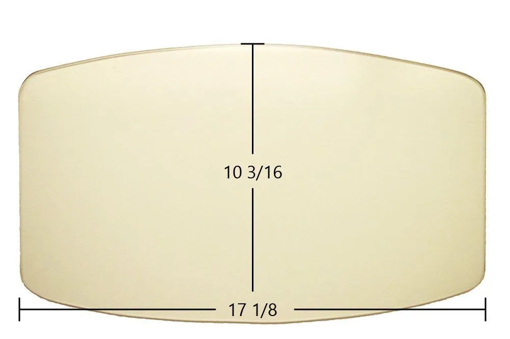 Avalon Small Pellet Stove Door Glass Replacement – 17 1/8" x 10 3/16" Arched High-Temperature Ceramic Glass Panel (250-00595)