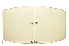 Avalon Small Pellet Stove Door Glass Replacement – 17 1/8" x 10 3/16" Arched High-Temperature Ceramic Glass Panel (250-00595)