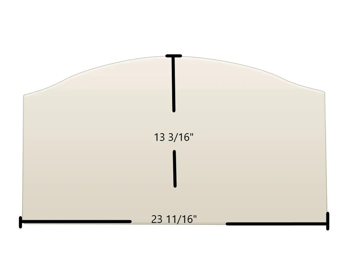 BIS Panorama Door Glass Replacement – 23 11/16" x 13 3/16" Archtop High-Temperature Ceramic Glass Panel (BI-07)