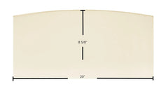 Blue Ridge Medium Door Glass Replacement – 20" x 8 5/8" Archtop High-Temperature Ceramic Glass Panel (7GBRM)