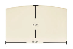 Blue Ridge Small Single Door Glass Replacement – 15 5/8" x 9 7/8" Archtop High-Temperature Ceramic Glass Panel (7GBRS)