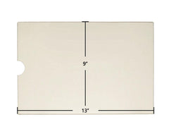 Brass Flame KS-1000DL Ceramic Glass Panel with Notch | 13" x 9" | KS100DI
