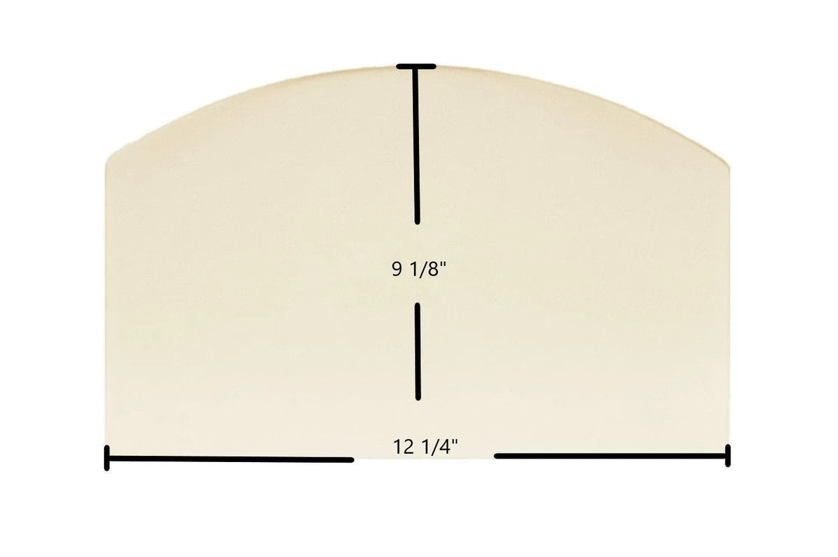 Breckwell SPC-50 Ceramic Glass Panel | Archtop | 12 1/4" x 9 1/8" | Part #892302